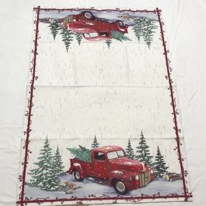 Christmas Truck Tea Towel 17” x 26”